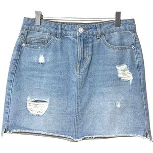 Noisy May Light Blue Jean Mini Skirt Size Small
